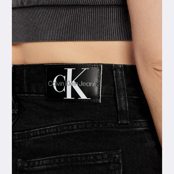 Джинсовые шорты Mom Fit Calvin Klein, черный — фото 4