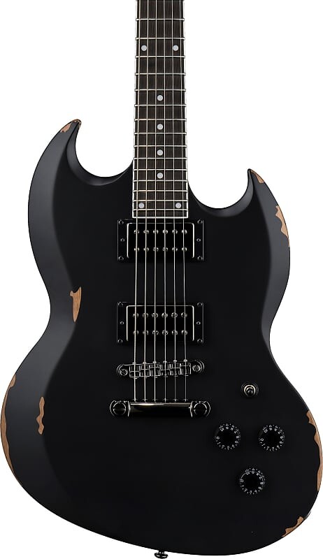 

Электрогитара ESP LTD Volsung Lars Fredriksen Electric Guitar - Distressed Black Satin
