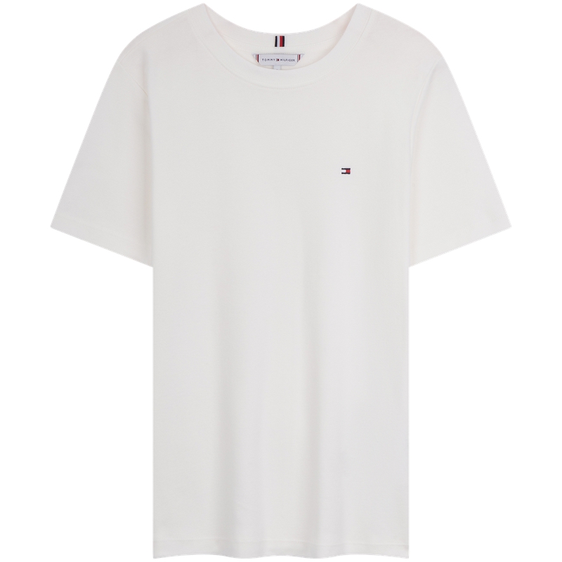 Футболка из хлопка с вышитым логотипом Tommy Hilfiger, белый — фото 3