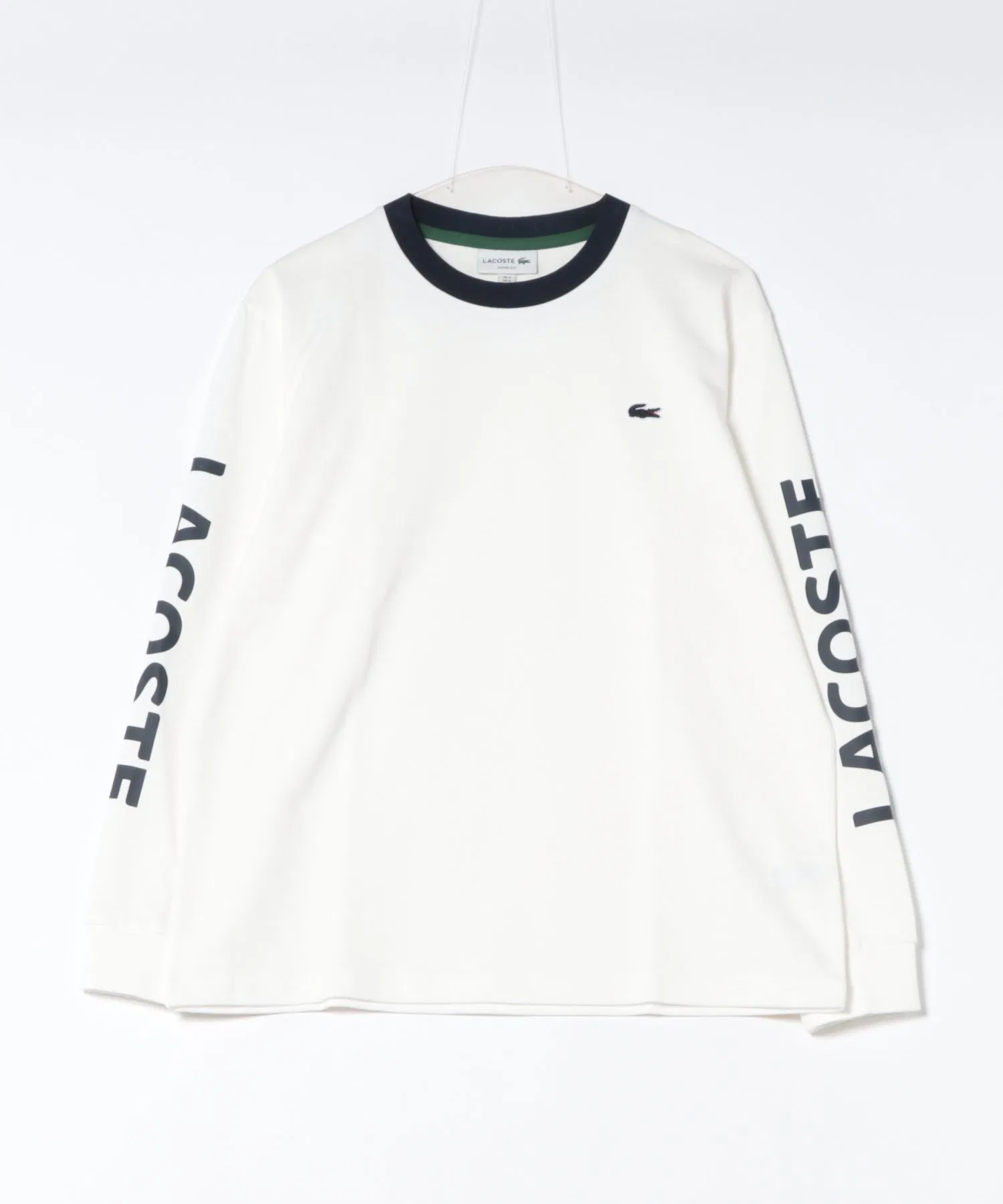 Мужская футболка Lacoste TH637599 с логотипом на рукаве, белый