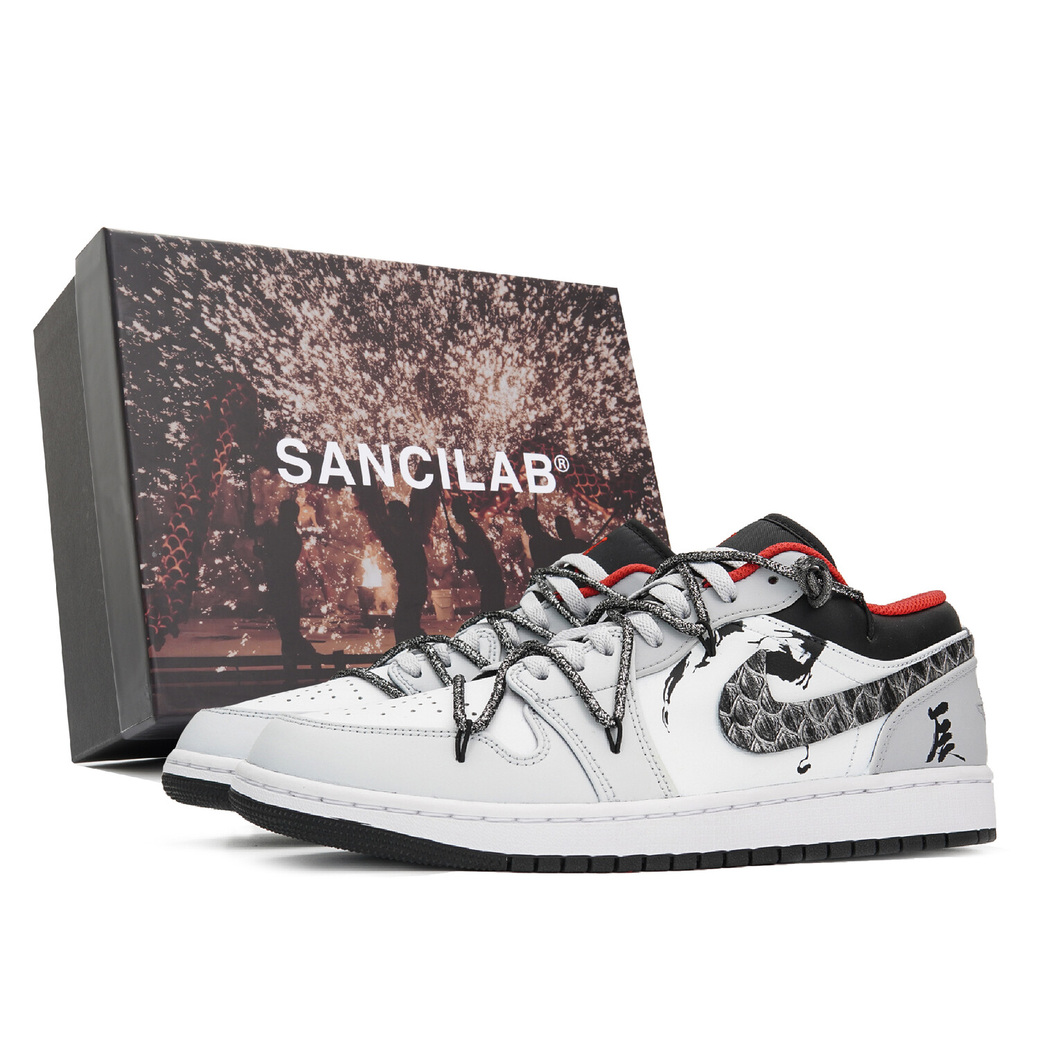 

Кроссовки Air Jordan 1 Vintage, белый/серый