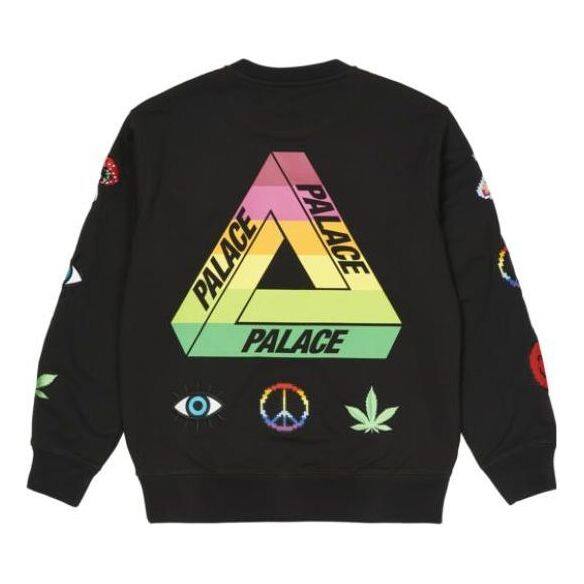 

Свитер ss22 mixed media bitmap crew sweater 'black' Palace, черный