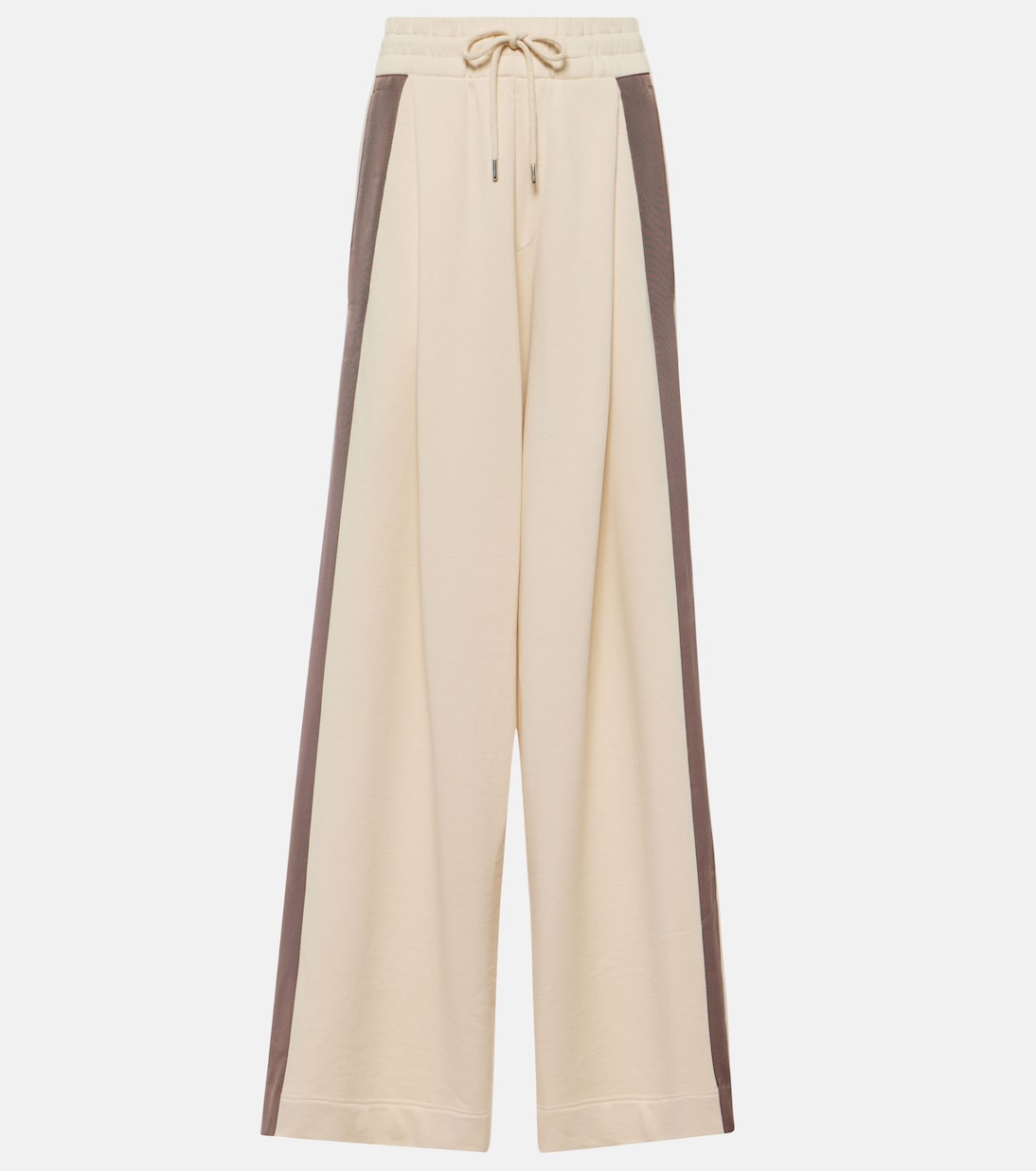 

Спортивные брюки из хлопкового джерси Hadium Dries Van Noten, слоновая кость