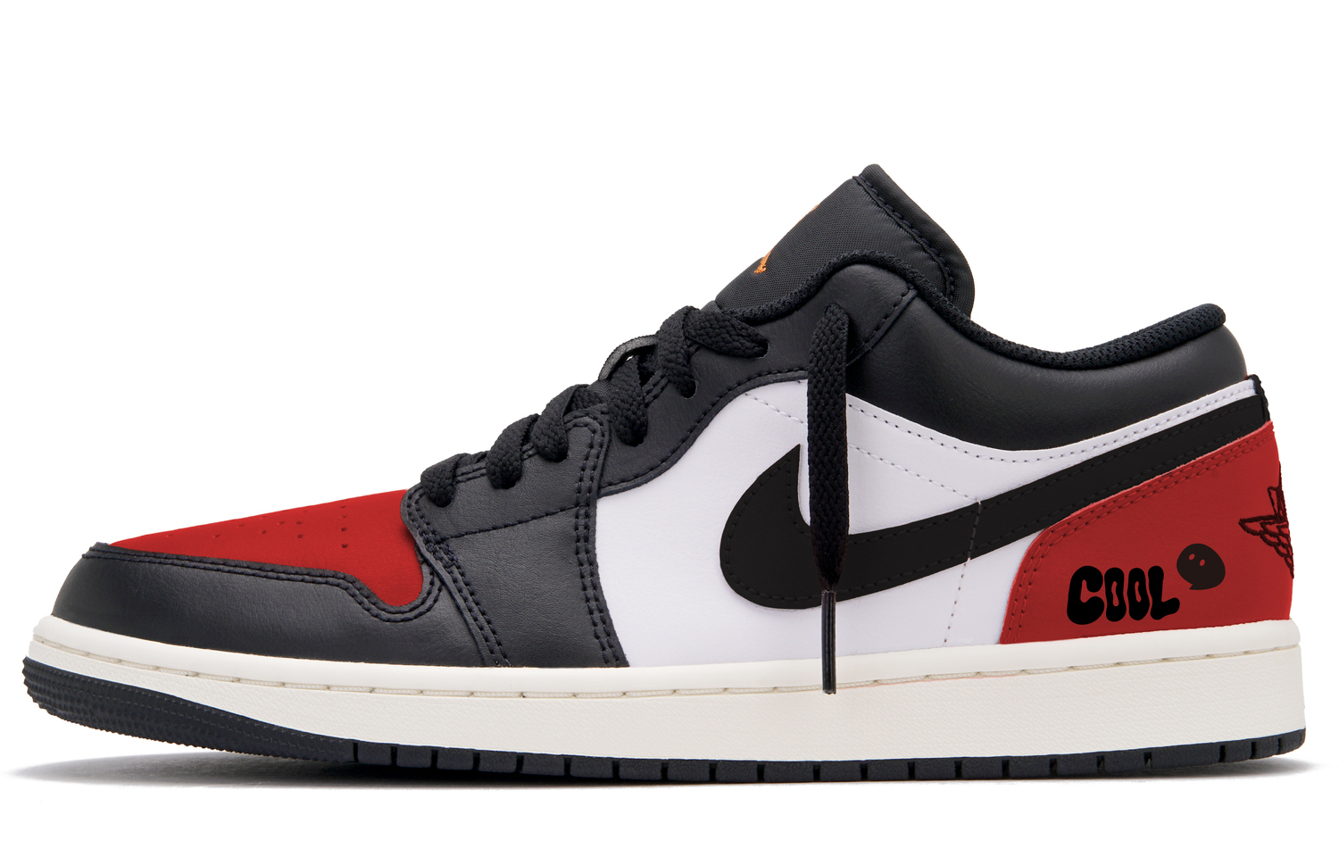 

Jordan Кроссовки Air 1 Sunset F Abrasion Resistant Low top Vintage Basketball Unisex Black White Red