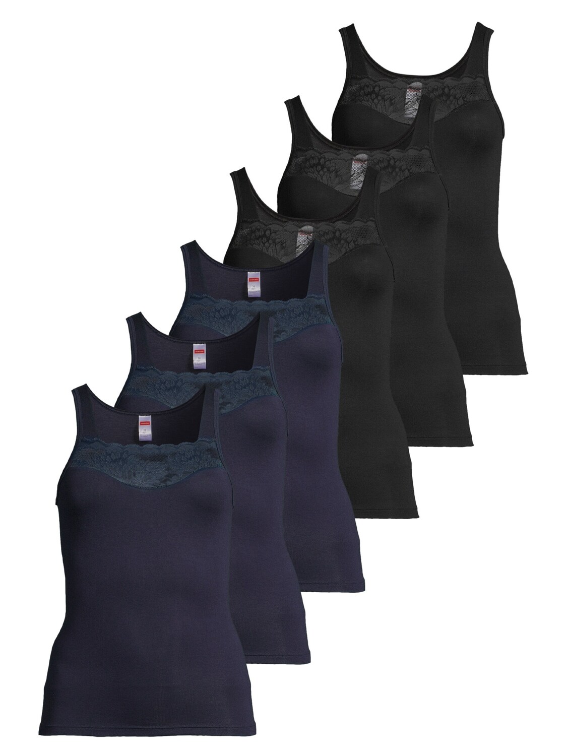 

CON-TA Майка 'Modal' в крапчатом синем цвете