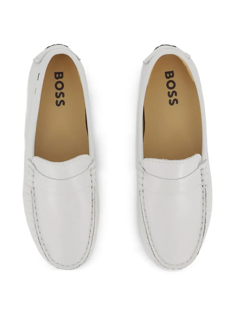 Пенни-лоферы с ремешками BOSS Kidswear, белый — фото 3