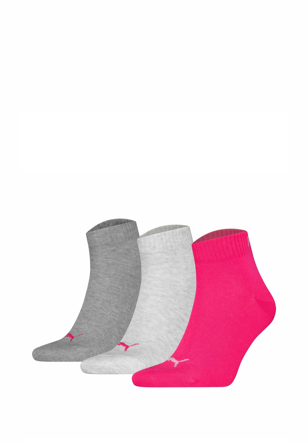 

Носки UNISEX QUARTER 3ER PACK - PLAIN LOGO Puma, розовый