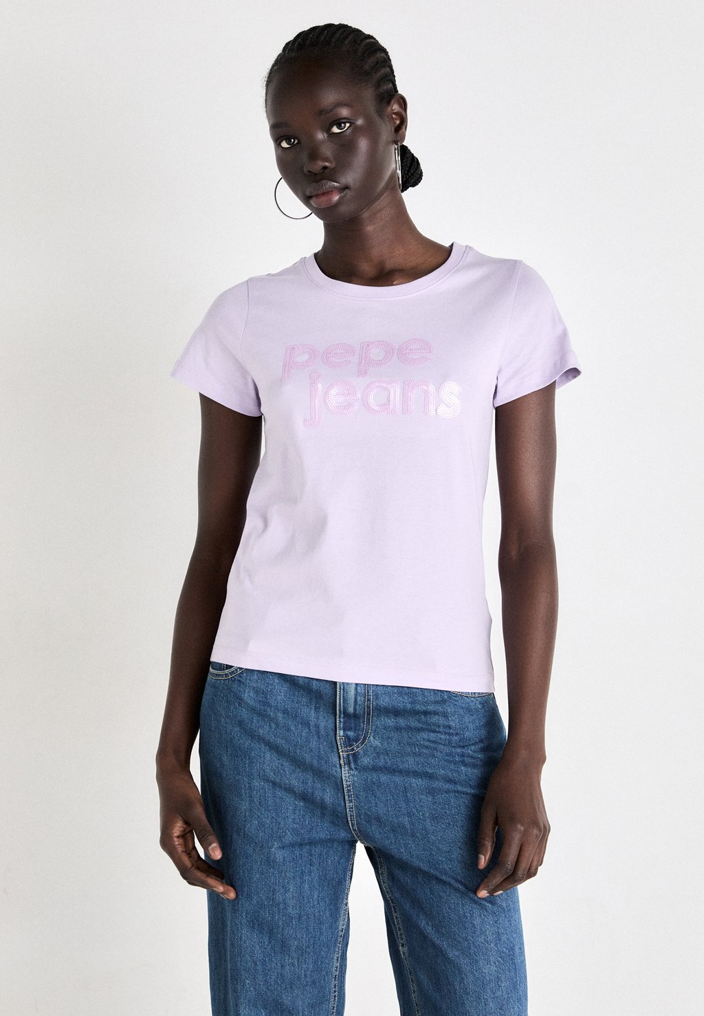 

Футболка с принтом ARIA Pepe Jeans, сиреневый