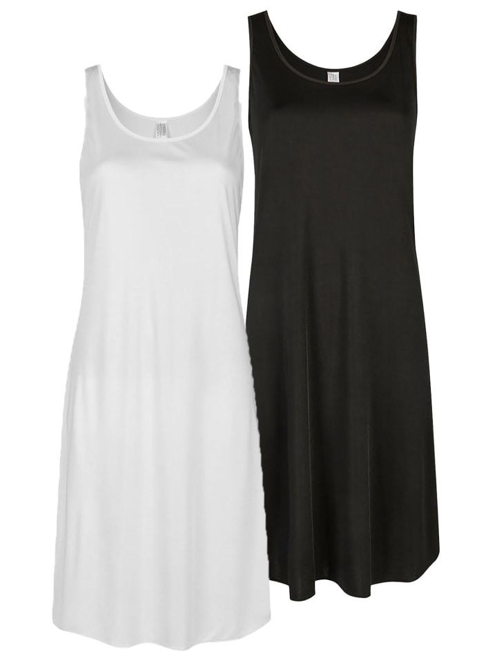 

Nina von C. Комплект из двух платьев-комбинаций, длина 90 см, белого и черного цвета