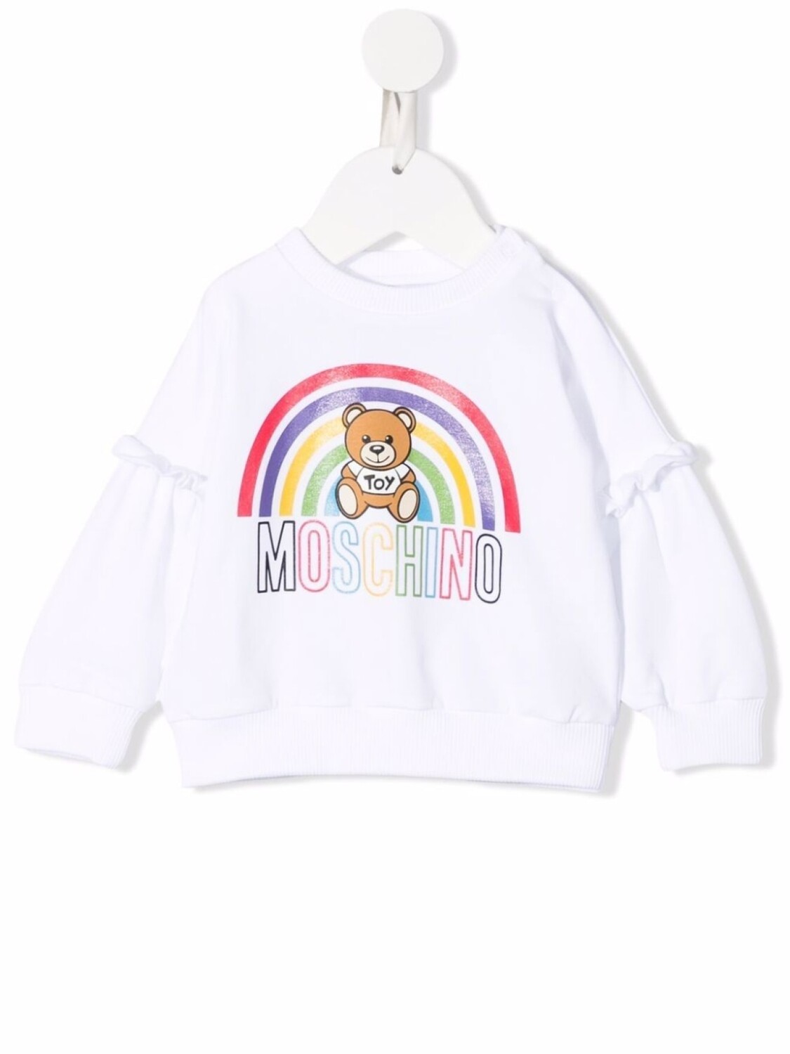 

Moschino Kids толстовка с логотипом, белый