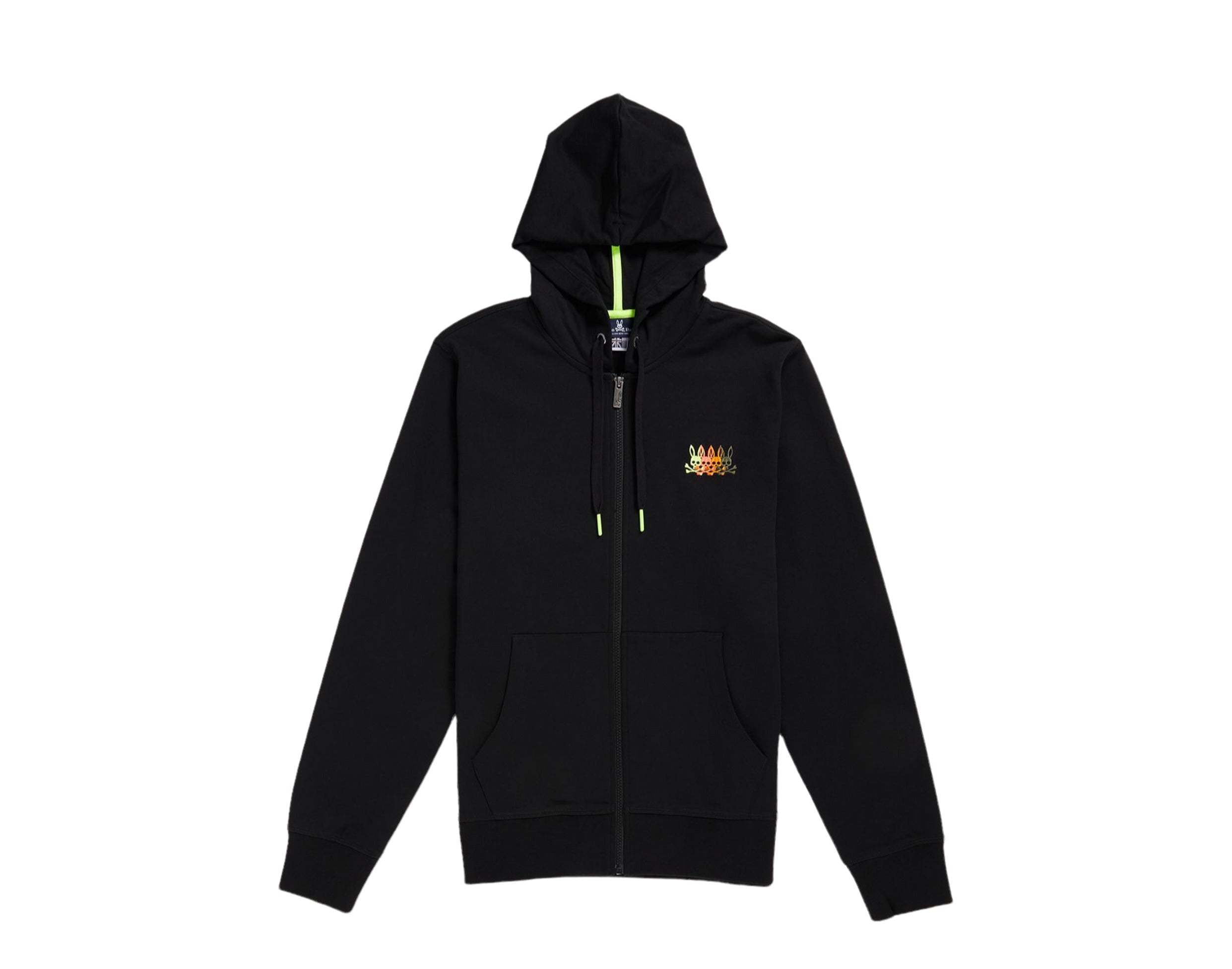 

Толстовка мужская Psycho Bunny Cortlandt с капюшоном на молнии черного цвета B6H999U1FT-BLK