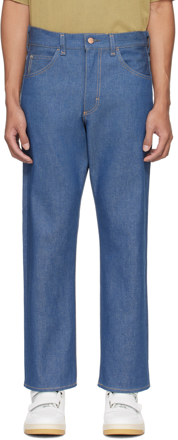 

Джинсы индиго 1950-х годов Acne Studios, цвет Pale indigo