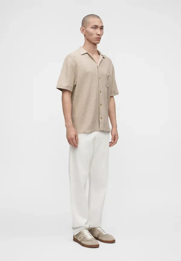 Кардиган-рубашка Polo Ralph Lauren, светло-ореховый меланж — фото 4