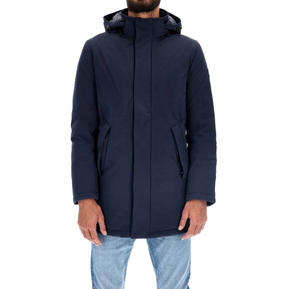 

Шикарная синяя утепленная парка со съемным капюшоном Refrigiwear