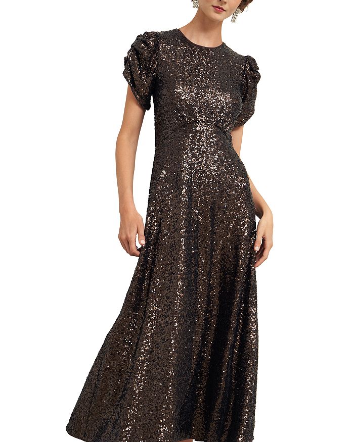 

Платье с пайетками Eltham Limited HOBBS LONDON, коричневый