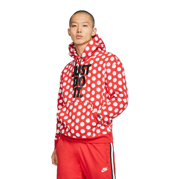 Толстовка Nike Full Out Dots Hoodie 'Red White', красный