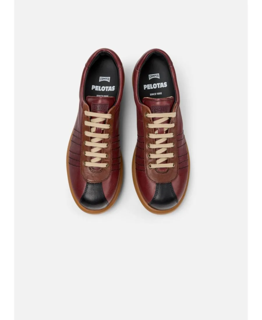 Мужские кожаные оксфорды Pelotas Ariel Camper, бордовый — фото 3