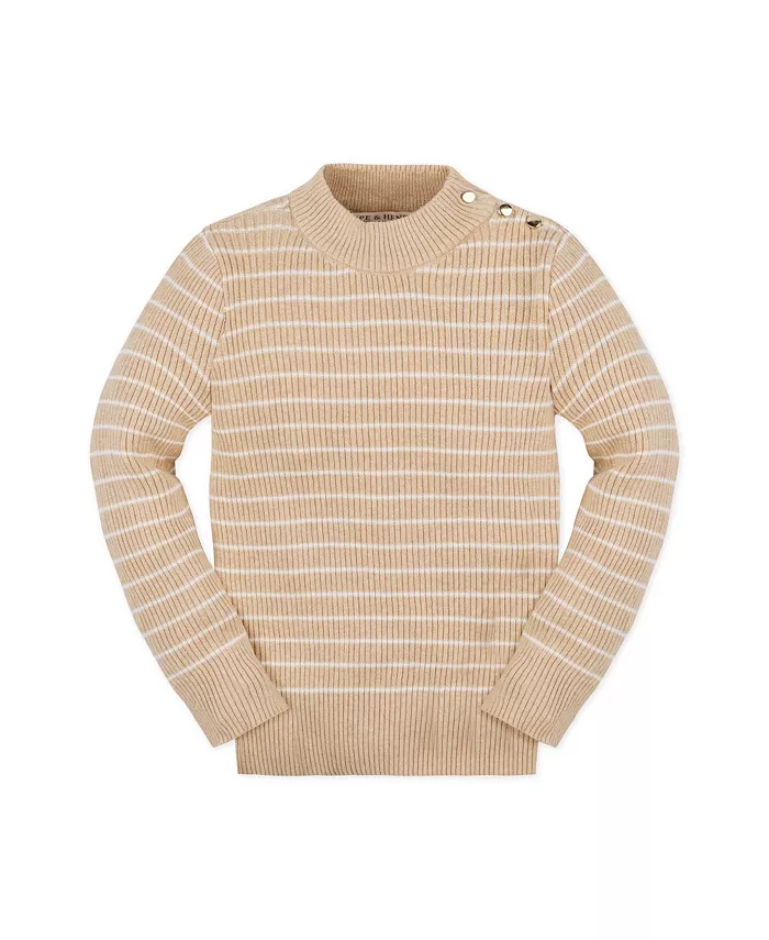 

Детская органическая водолазка с длинным рукавом и золотыми пуговицами Hope & Henry