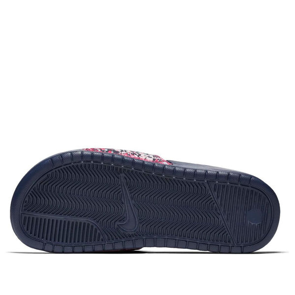 Тапочки benassi jdi print splash ink minimalistic black pink slippers Nike, розовый — фото 4