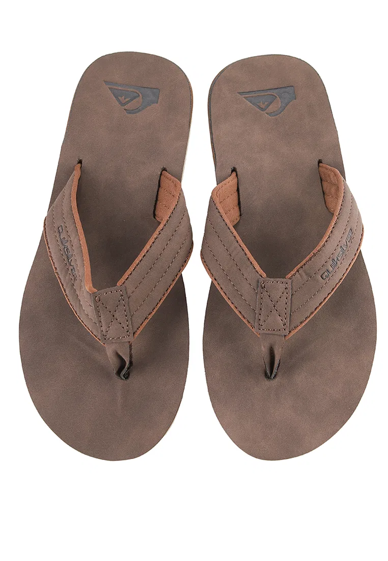 Вьетнамки Carver Nubuck Quiksilver, коричневый — фото 4