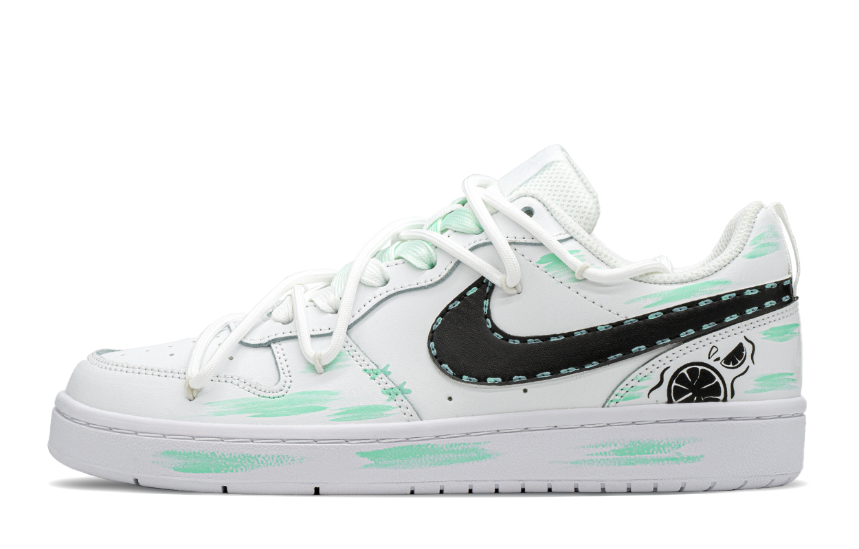 

Кроссовки Nike Court Borough Skateboarding Shoes Women's Low-top Black/white/green, цвет Barely Volt/Barely Grape/Gridiron