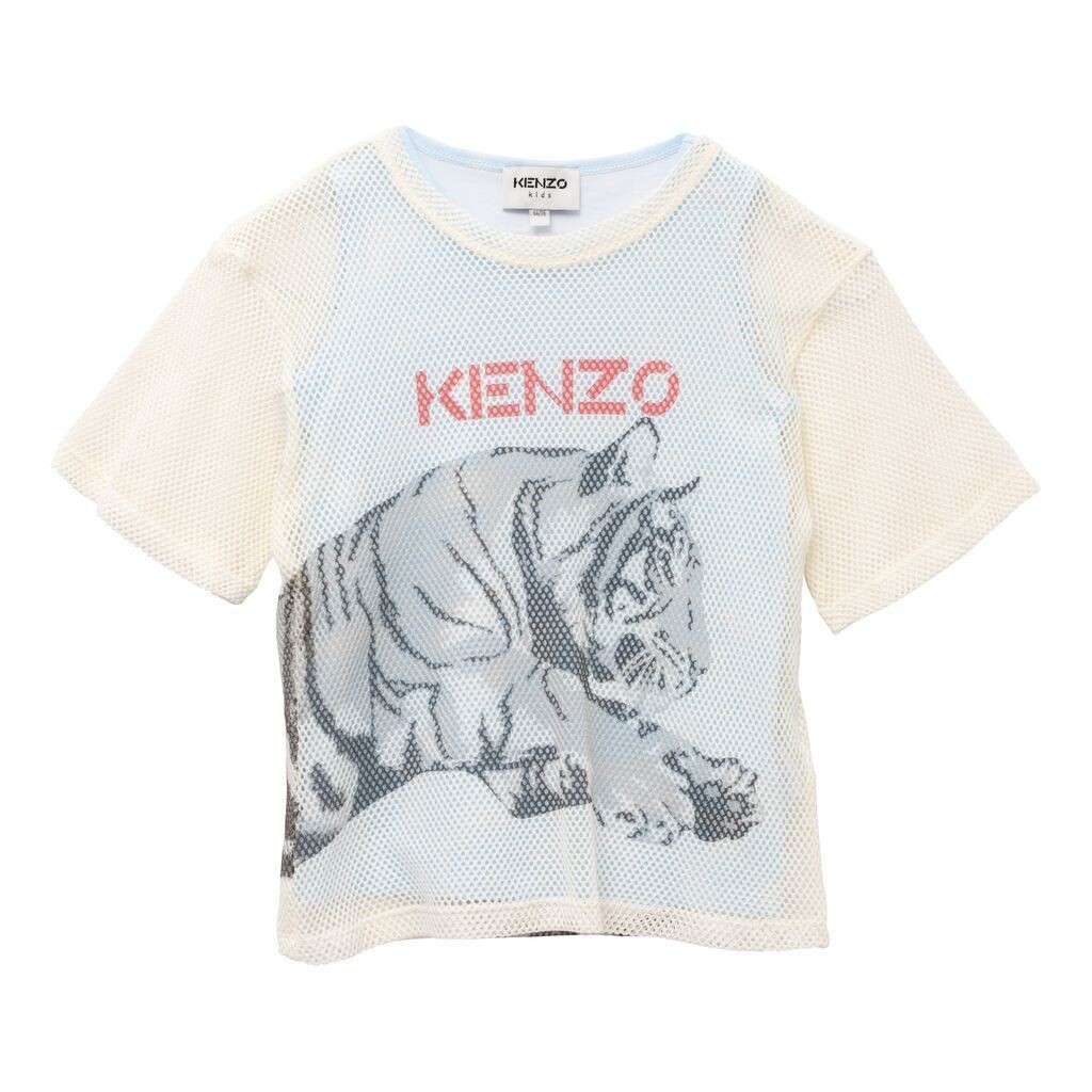 

Футболка с принтом «Белый тигр» KENZO, белый