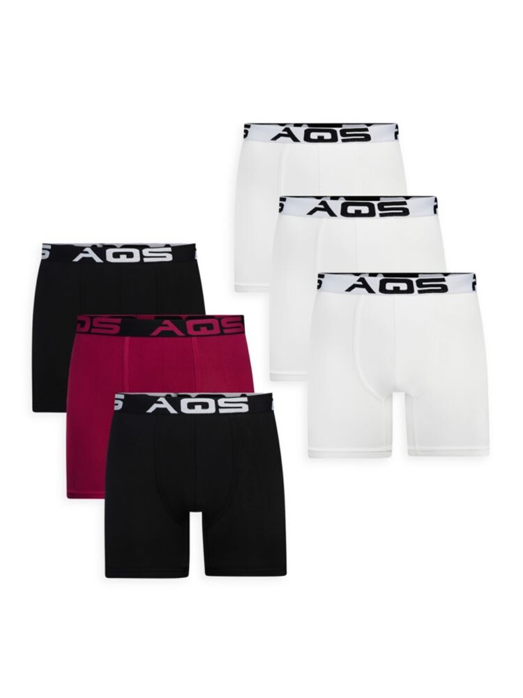 

Набор из 6 трусов-боксеров в ассортименте Aqs, цвет White Multi