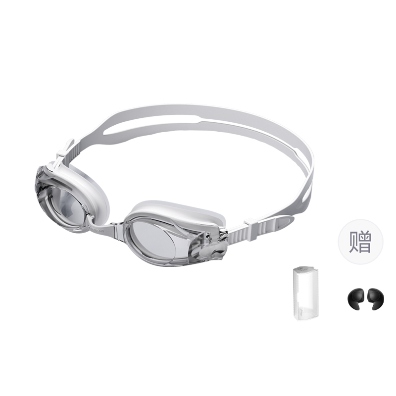 

LINING Антизапотевающие плавательные очки PC/Silicone/TPU профессиональные для плавания унисекс white