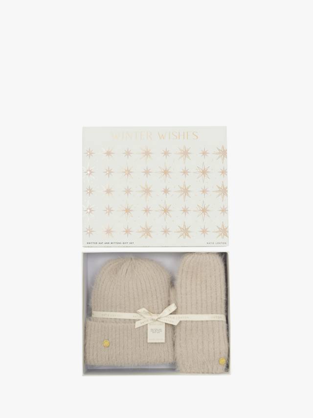 

Подарочный набор Winter Wishes: шапка и варежки Katie Loxton, Taupe