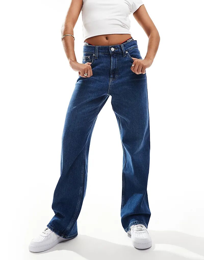 

Джинсы Betsy средней посадки, прямые, темного цвета Tommy Jeans