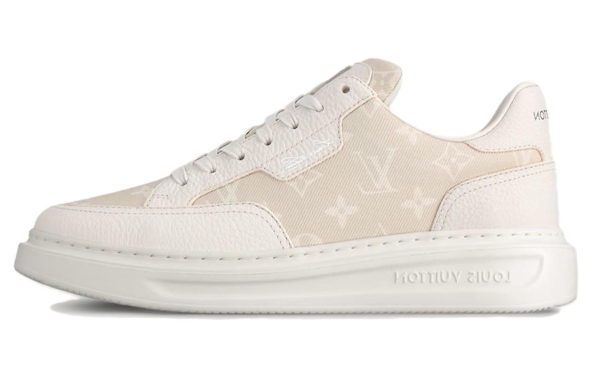 

LOUIS VUITTON Кроссовки для скейтбординга Beverly Hills Low Top, бежевые, мужские
