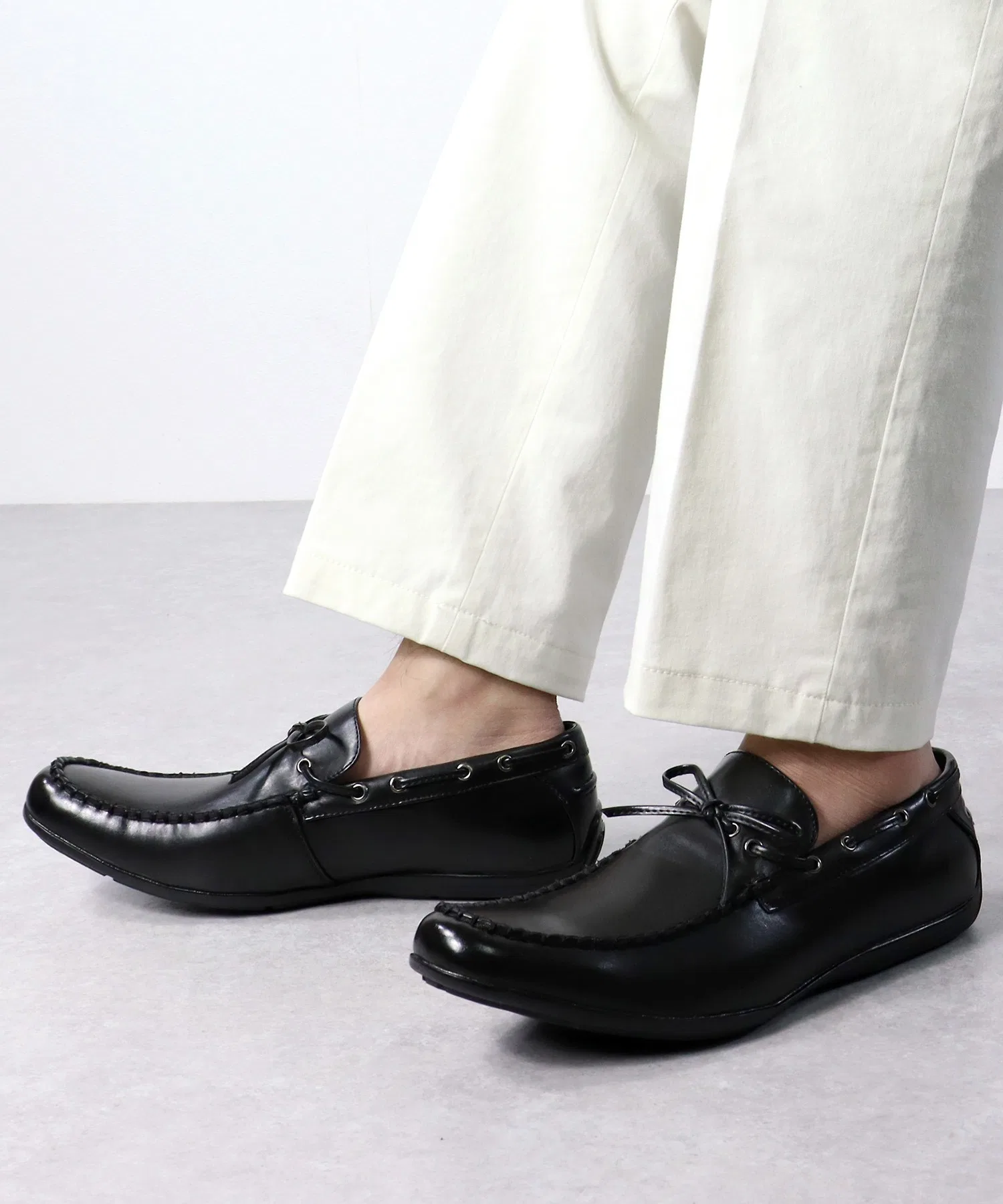 Мужские лёгкие мокасины LASSU&FRISS чёрные