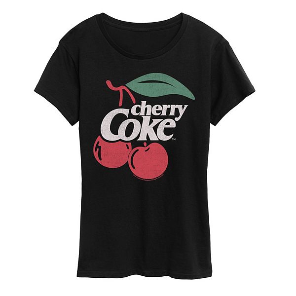 

Футболка с винтажным принтом Cherry Coke для женщин Licensed Character, Black, Черный, Футболка с винтажным принтом Cherry Coke для женщин Licensed Character, Black