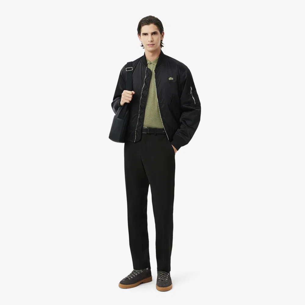 Мужские чёрные шерстяные брюки от Lacoste — фото 4