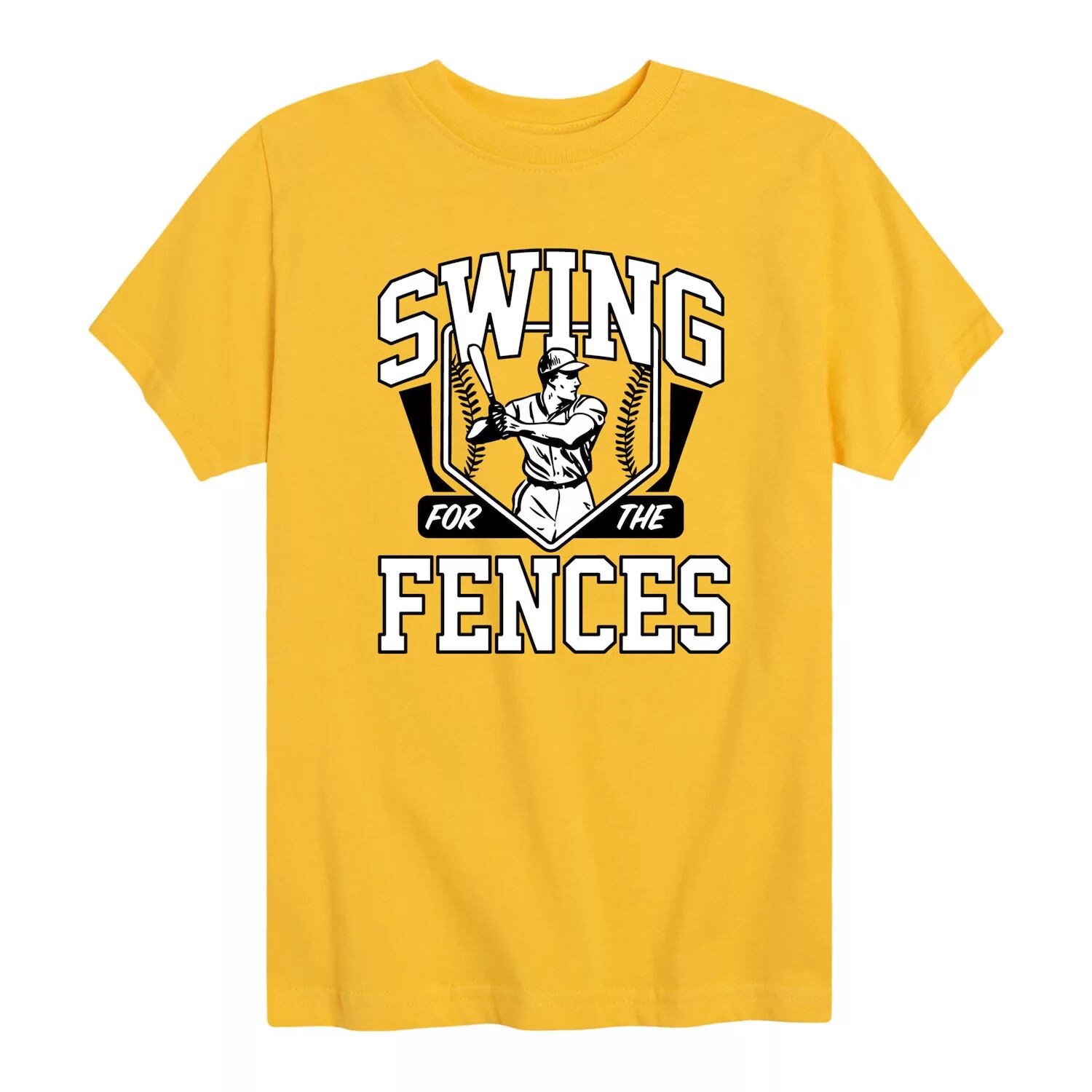 

Футболка Baseball Swing For The Fences для мальчиков 8–20 лет с графическим рисунком Licensed Character, желтый
