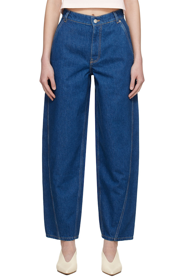 

Maison Kitsuné Синие зауженные джинсы