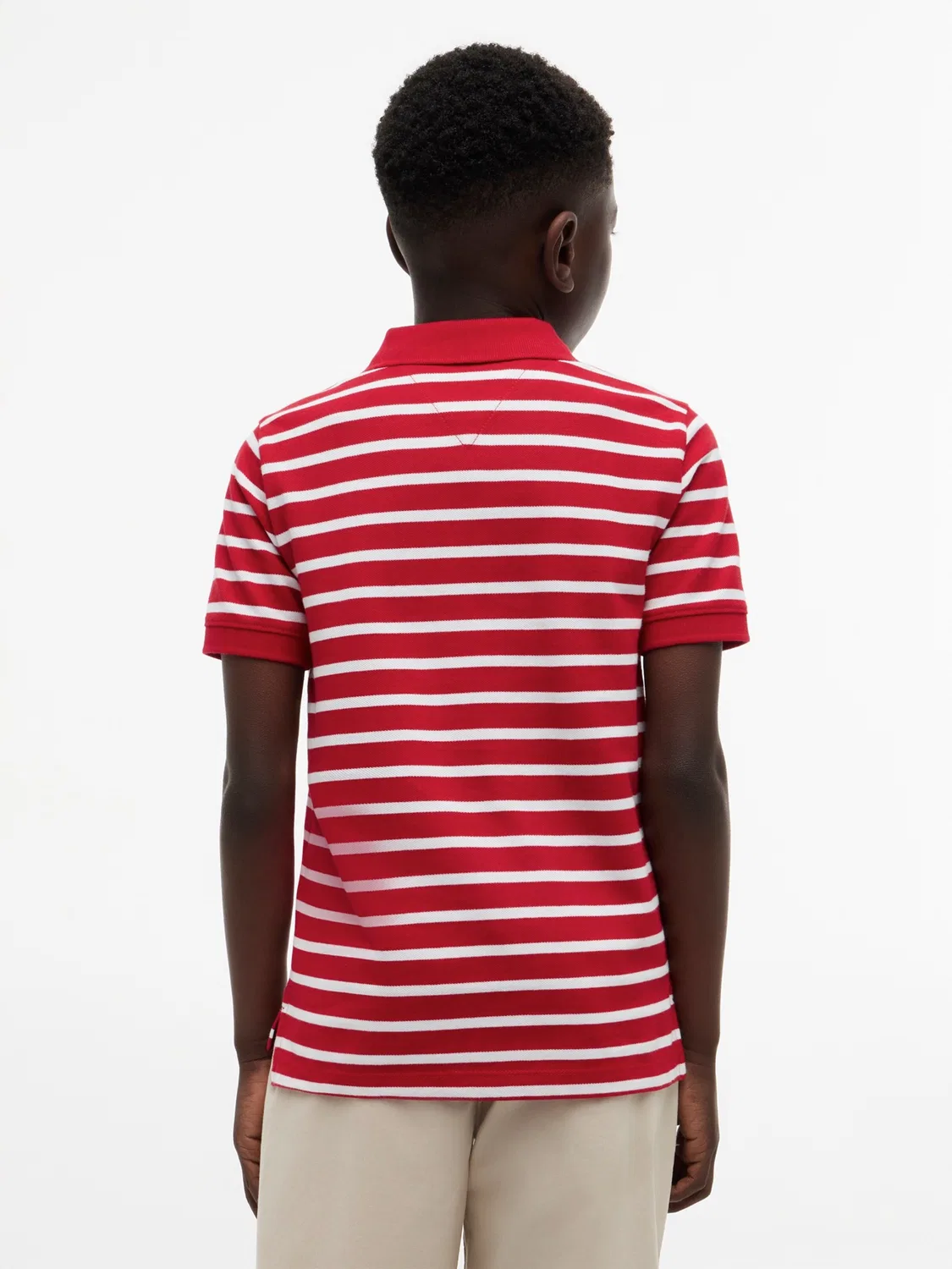 Рубашка Tommy Hilfiger Essential Regular Fit Flag Embroidery ярко-красного цвета — фото 3