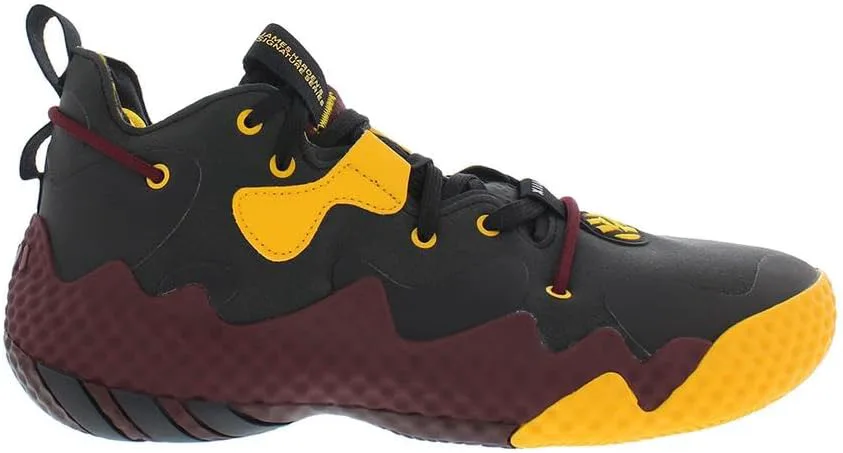 Мужские кроссовки Adidas Harden Vol 6, черный/желтый — фото 2