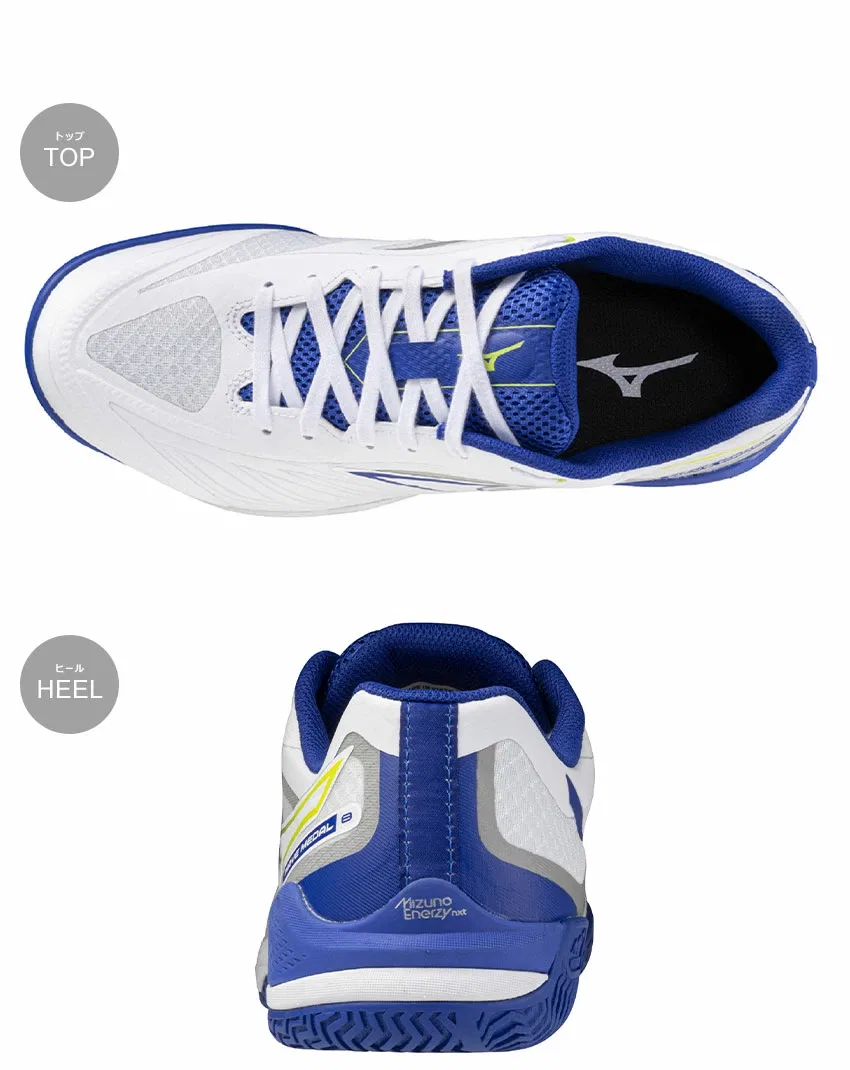 Кроссовки для настольного тенниса «Wave Medal 8 Wide» от Mizuno, White X Blue X Yellow — фото 3