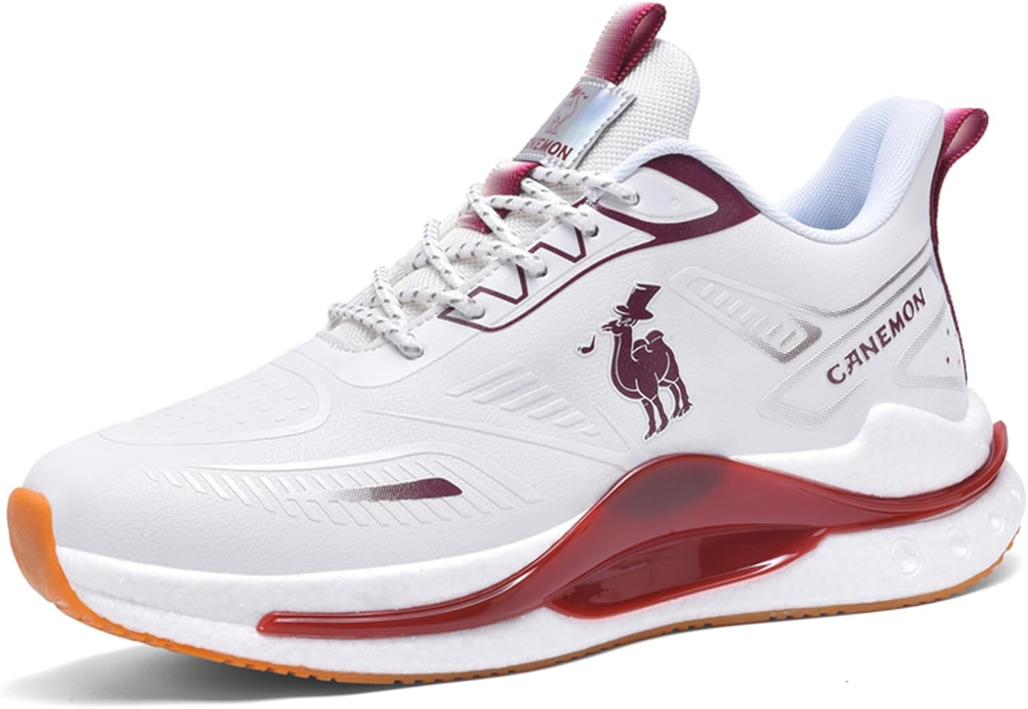 

Мужские ортопедические кроссовки на платформе, модные, удобные, дышащие, с противоскользящей подошвой, шнуровкой и поддержкой свода стопы, для бега, спорта, тренажерного зала, поездок и активного отдыха на улице Nxnbhsl, красный