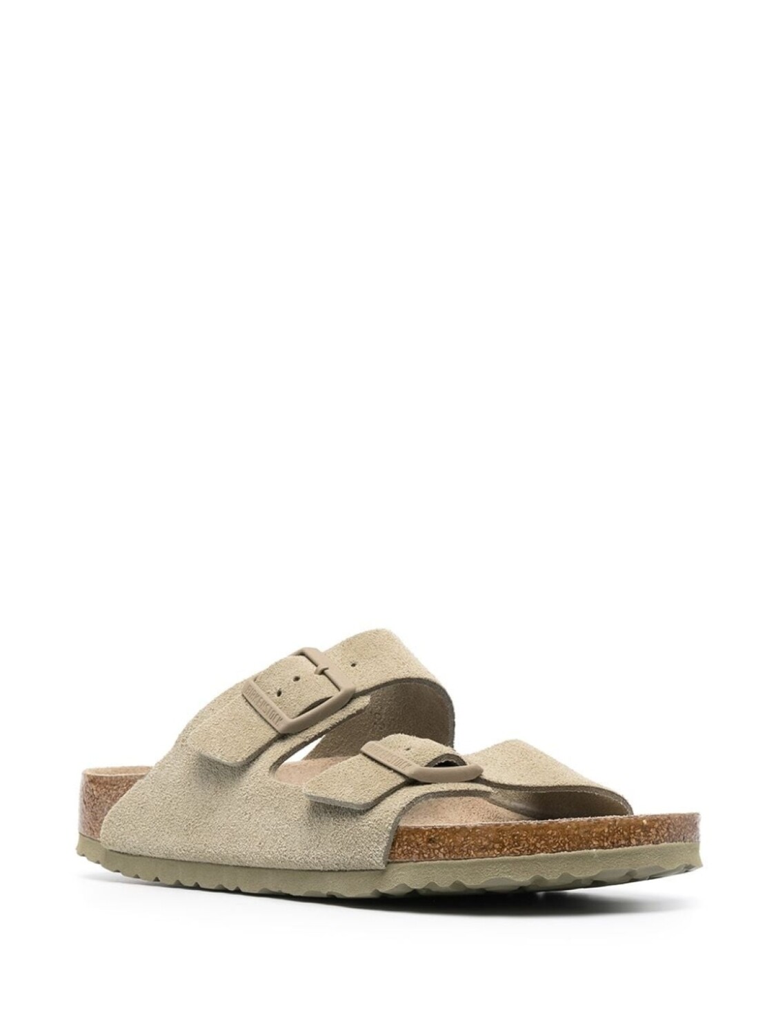 Сандалии Birkenstock Arizona Soft Footbed Suede Leather узкие, хаки — фото 3