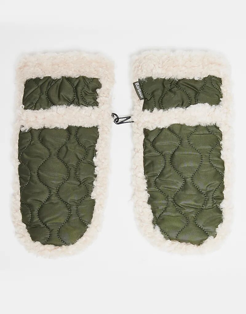 

Водонепроницаемые варежки Barbour Marnie оливково-зеленого цвета