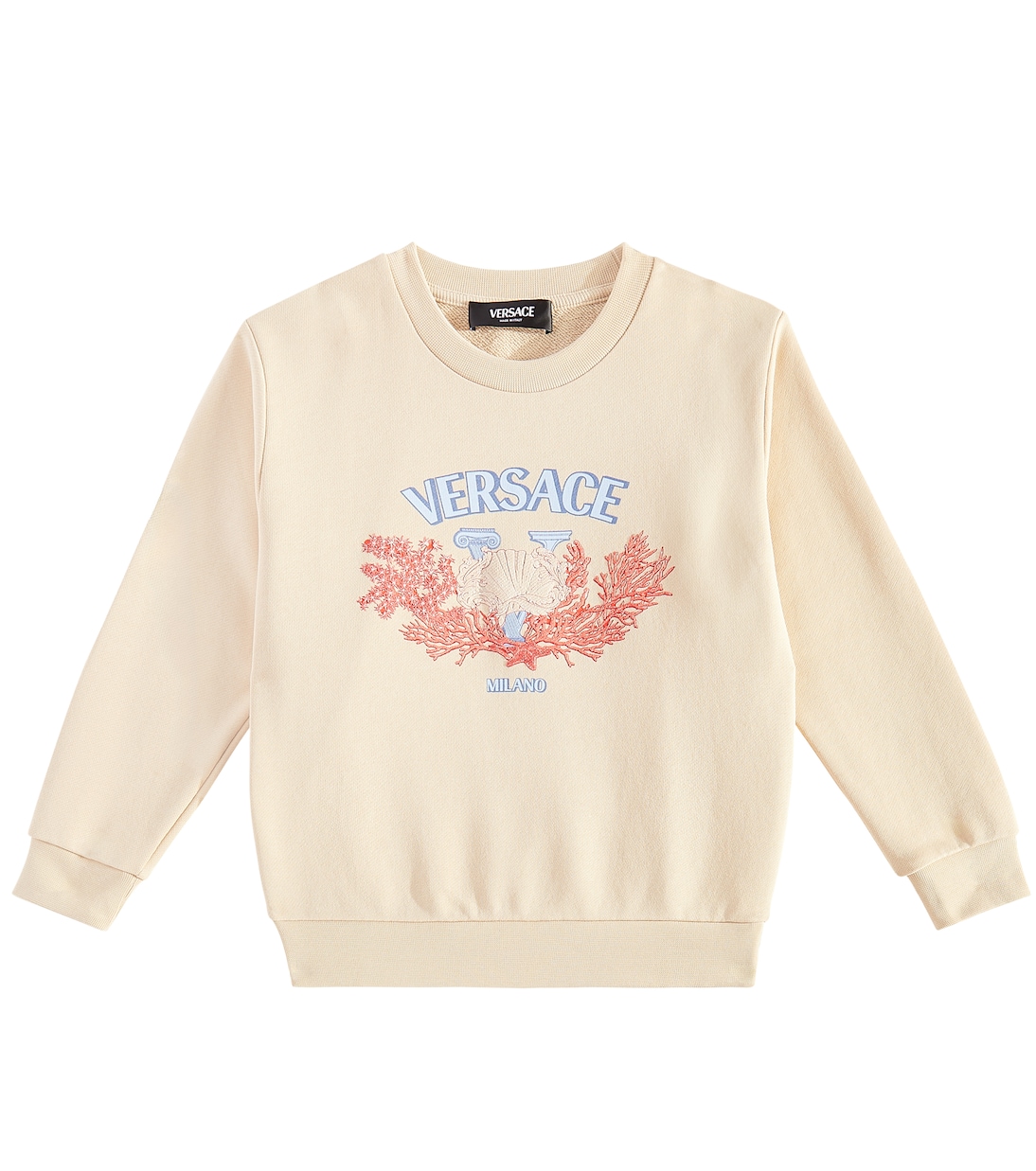 

Толстовка из хлопкового джерси с логотипом Versace Kids, Corda Multicolor