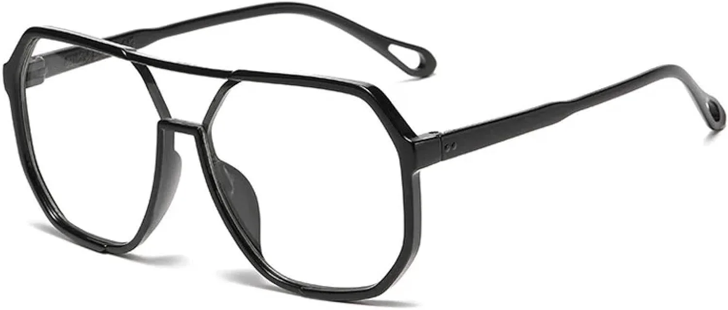 

Солнцезащитные очки в пластиковой оправе для женщин, с двойной перемычкой, цельные, модные, для мужчин, для активного отдыха и спорта, в тренде TVTBBVV, Black-clear