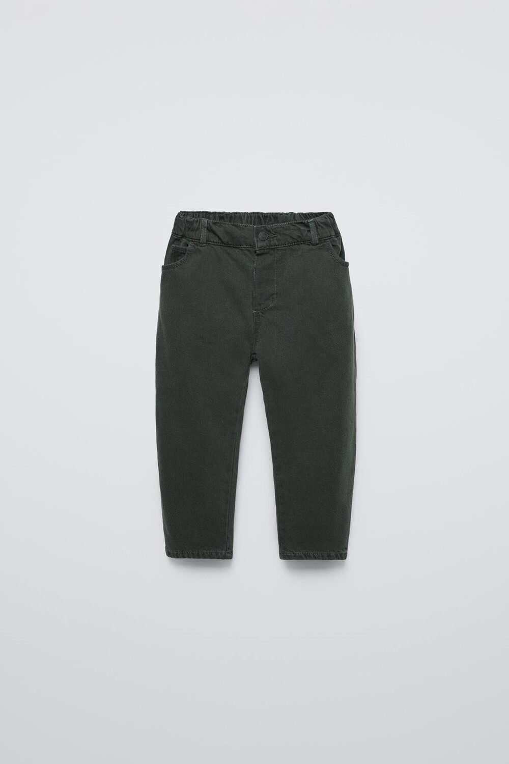 

Брюки из твила с воздушными шлангами ZARA, цвет dark bottle green