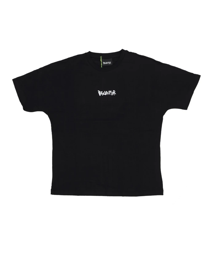 

Футболка с логотипом, черно-белая, стильная, удобная. Disclaimer, черный