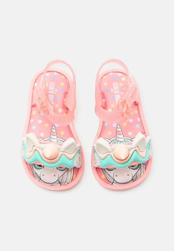 Розовые/Разноцветные сандалии Mini Melissa, Pink/Multi-Coloured
