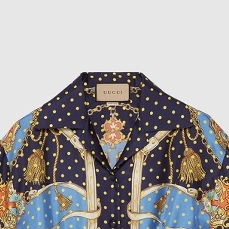 

Рубашка женская синяя Gucci