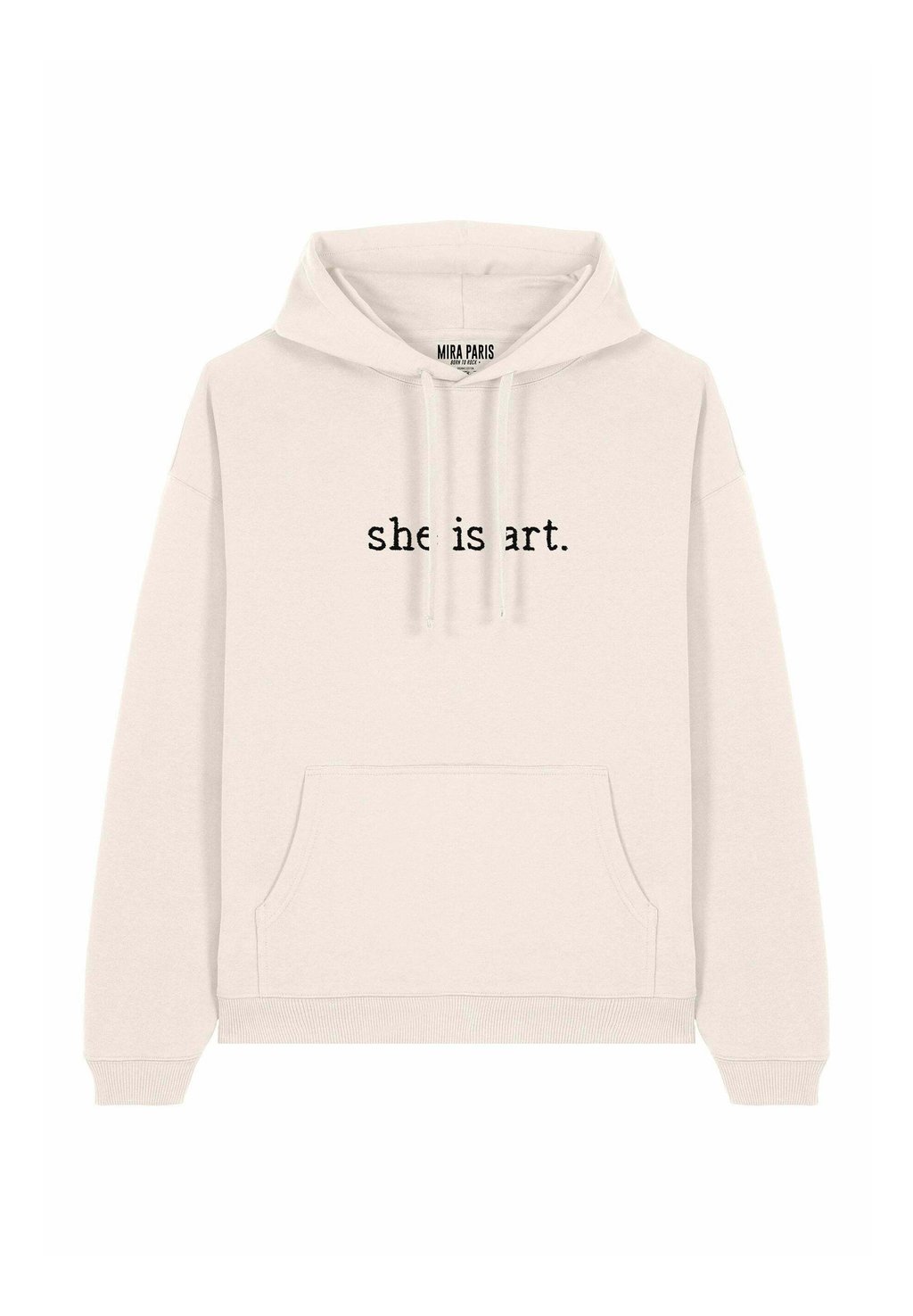 

Толстовка SHE IS ART EMBROIDERY UNISEX con cappuccio Mira Paris, слоновая кость