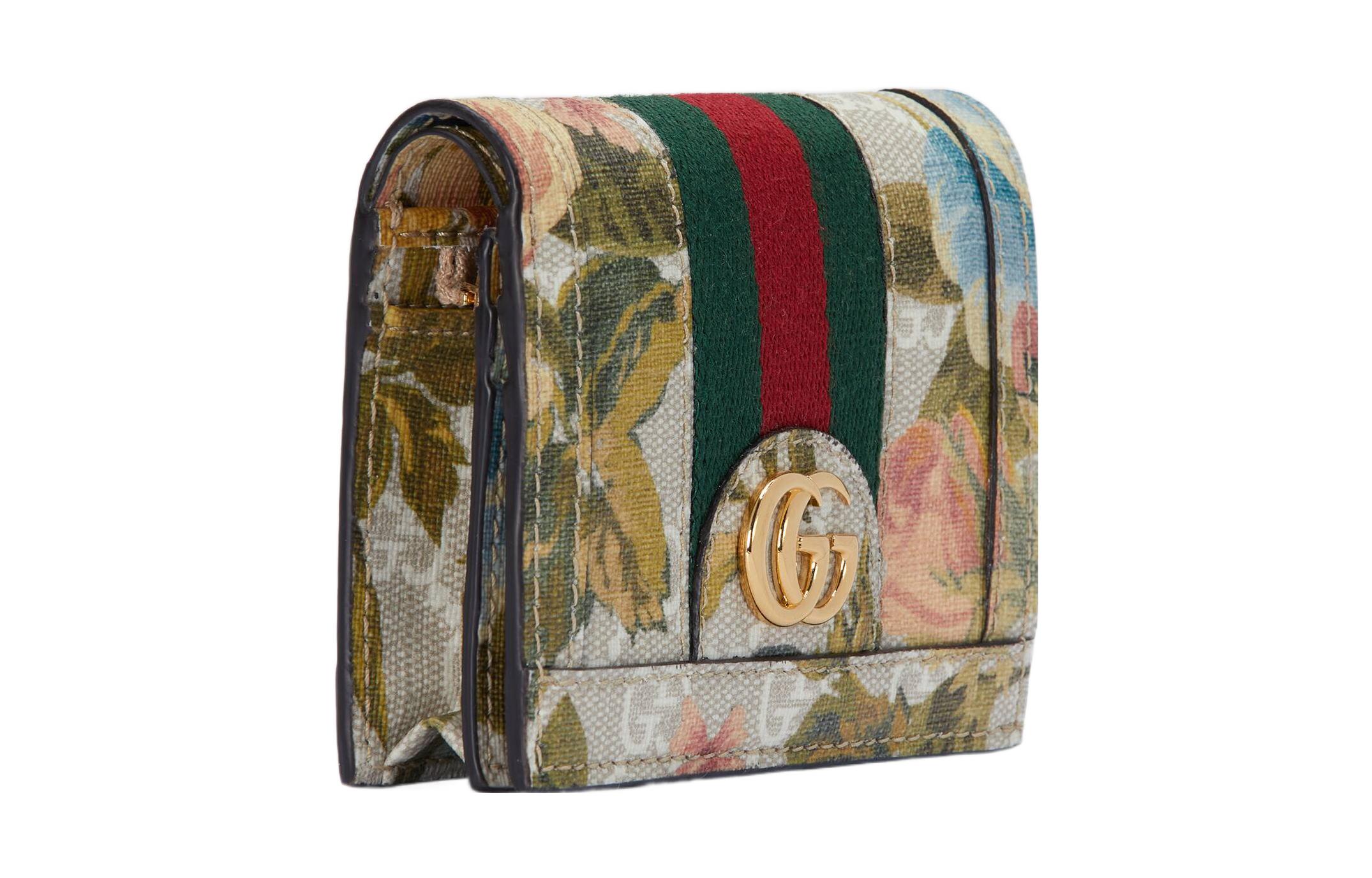 Женские холщовые кошельки-кардхолдеры Ophidia, разноцветные Gucci, box(basic set+box) — фото 3